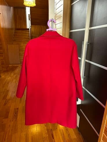 qadınlar üçün təbii dublyonkalar: Palto, L, rəng - Qırmızı — 3