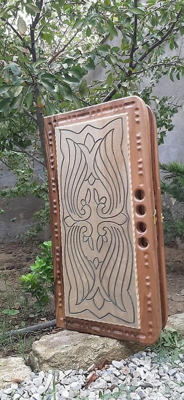 nərd taxta: Əl işı – taxta nərd lövhəsi - Material: təbii ağacdan hazırlanmış — 4