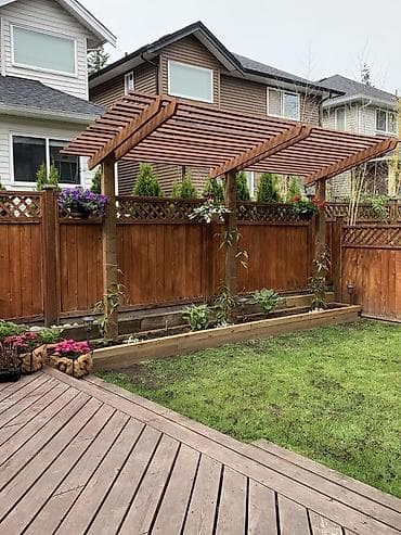 mebel servant: Açıq hava üçün taxta pergola - Material: qalın bölməli ağac — 4