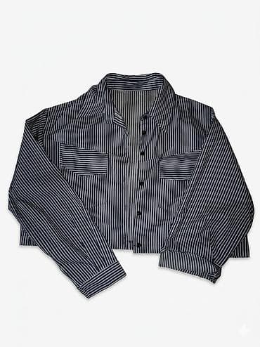 ​👔 Satılır: Qadın Oversize Saroçka (Zolaqlı Köynək) ​Vəziyyəti: Cəmi 3
