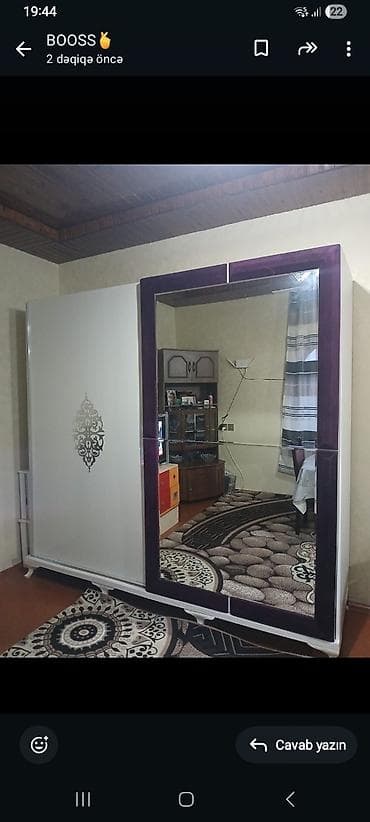 kupe dolablar: Açılır-sürgülü qapılı geyim dolabı - Rəng: ağ gövdə, ön hissədə iri — 3