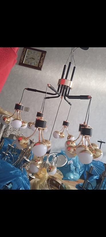 gece lampası: Çılçıraq, 10 və daha çox lampa, Metal — 1