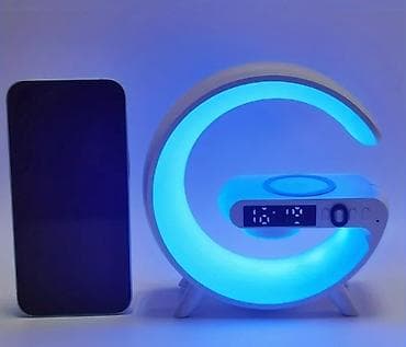 polis sekili: • SİFARİŞLƏ GƏTİRİLİR 🛍️ • RGB LED masa lampası + rəqəmsal saat + — 3