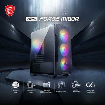 boş keys: Msi gaming case mag forge m100r 🔸micro atx tower 🔸2 × usb 2.0 type-a — 1