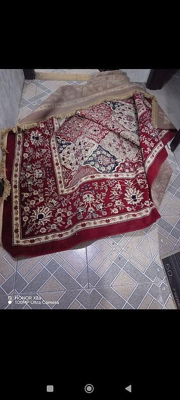 Əntiq əşyalar: Qırmızı rəngli klassik naxışlı xalça 5in 3metredir qalın xalcadr - — 1