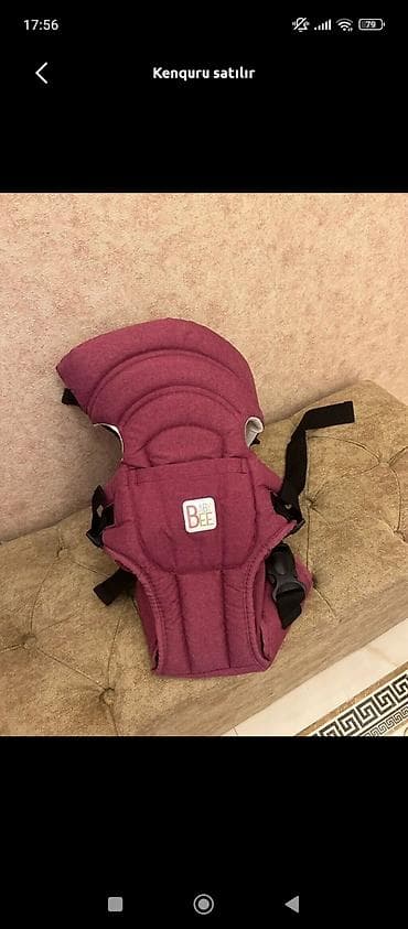 Avtokreslolar: Baby Bee uşaq daşıyıcısı (kenquru) - Rəng: tünd çəhrayı/şərab rəngi - — 1