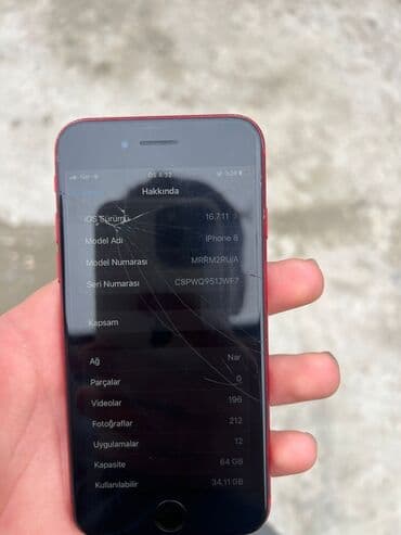 iphone 11 pro max qiymeti kontakt home: IPhone 8, 64 GB, Qırmızı, Qırıq — 2