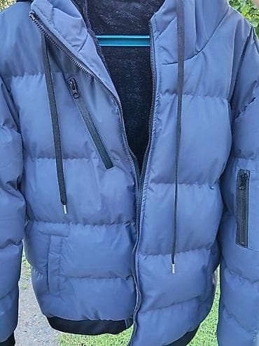 mayka modelleri: Qışlıq şişmə jaket – tünd boz rəng XXL kişi qutkasi - Model — 3