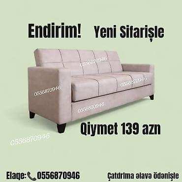Divan, Yeni, Açılan, Bazalı, Vеlur parça, Ödənişli çatdırılma