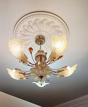 Çılçıraq, 6 lampa, Şüşə