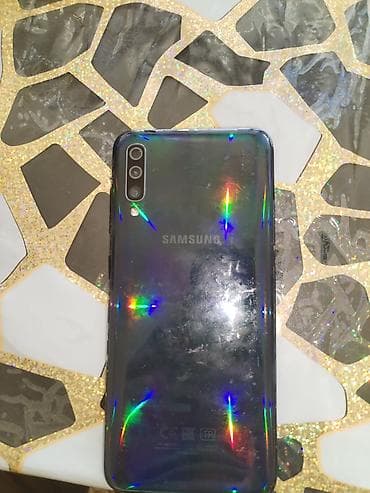 note 20 plus: Samsung Galaxy A70, 128 GB, rəng - Göy, Barmaq izi — 2