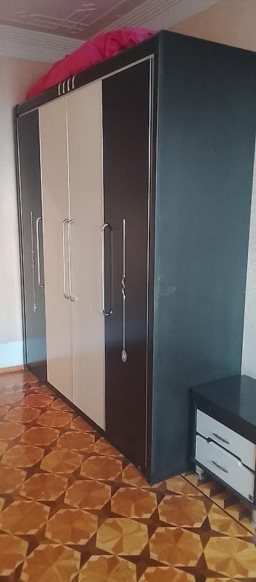 4 qapılı, Siyirməli, Qara, Digər material, Açılan, Düz dolab — 1
