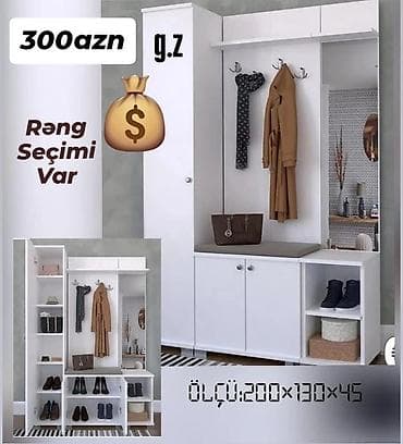 Yeni, Açılan, 2 qapılı Düz dolab, Dəhliz dolabı