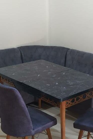 Masa və oturacaq dəstləri: Mətbəx üçün, Yeni, Açılan, Dördbucaq masa, 4 stul — 11