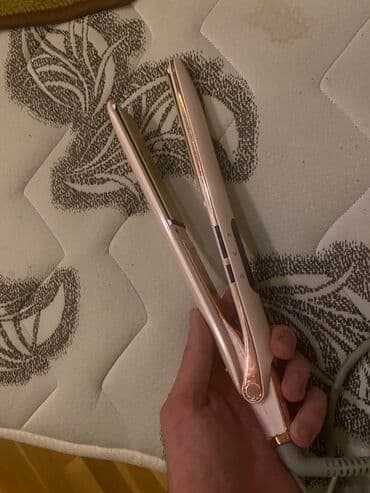 sac qırxan: SOKANY saç düzləndirici - Rəng: açıq çəhrayı, qızılı detal və akril — 2