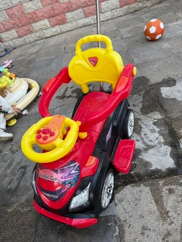 детские машинки на педалях: Uşaq üçün “Magic Car” ayaqlı itələmə maşını - Rənglər: qırmızı-qara — 3