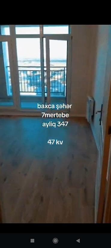 artyomda kiraye evler: Baxça Şəhərdə 47 kv.m mənzil. 7-ci mərtəbə. Geniş pəncərəli otaqdan — 1