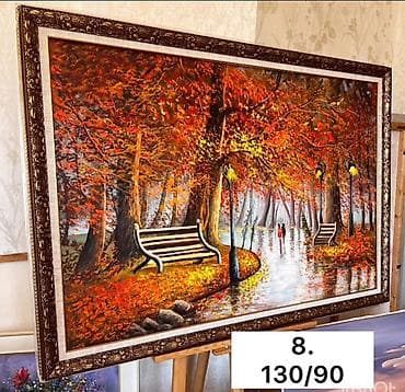 nar ağacı: Yağlı boya tablo kolleksiyası – çərçivəli, iri ölçülü əsərlər 1) 3D — 4