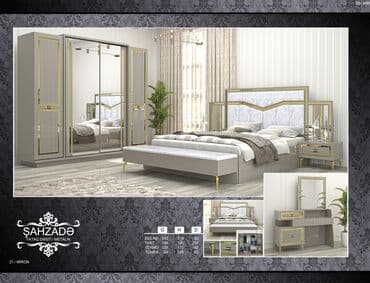 угловая тумба: Двуспальная кровать, 2 тумбы, Турция, Новый — 1