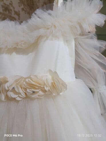 красивые платья на прокат в баку: Uşaq üçün zərif ağ ziyafət/libas paltarı satışı və kirayəsi mövcuddur — 3