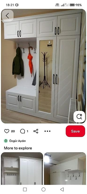 uşaq dolab: Mənzil girişi üçün müasir vestiyer-garderob dəsti - Dizayn — 4