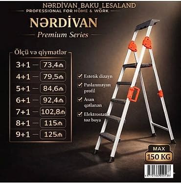 kuklalar evi: Nərdivan – Premium Series Ev və iş üçün peşəkar nərdivan. Maksimum — 1