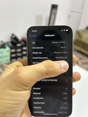 alfa r36: IPhone 12 Pro, 128 GB, Graphite, Simsiz şarj, Face ID — 3