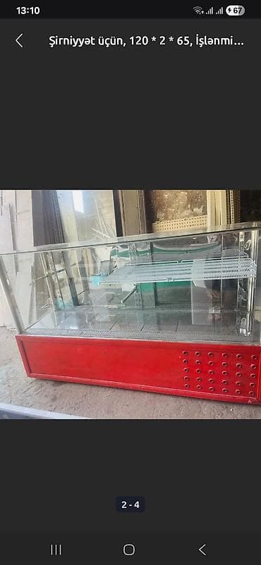 Soyuducu vitrin şirniyyat, un məmulatları və digər qida məhsullarının