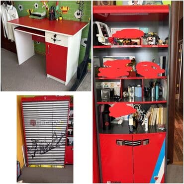 Ayten20Çilek mobilyanun dəsti satılır. Dəst daxil. Dolab, yazı masası