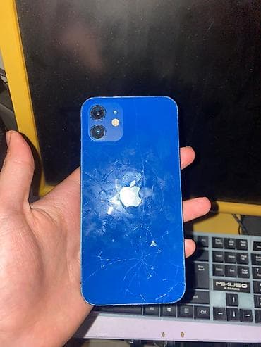 iphine: IPhone 12, 128 GB, Mavi, Qırıq — 1