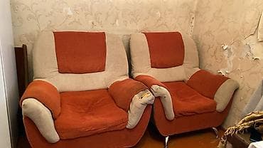 İki ədəd yumşaq kreslo dəsti - Model: klassik, geniş oturacaq və