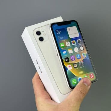 appl: IPhone 11, 128 GB, Ağ, Zəmanət, Kredit, Barmaq izi — 1