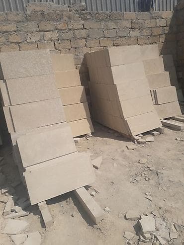 sekiller cekmek: Açıq bej rəngli daş plitələr hər növ tikinti və təmir işləri üçün — 1