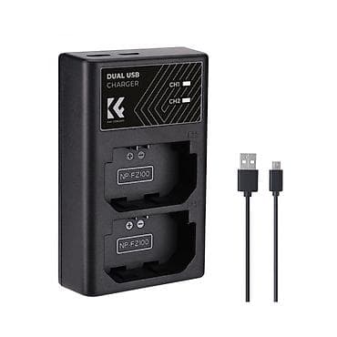 Elektronika: K&F Concept Dual USB şarj cihazı – NP-FZ100 batareyaları üçün — 1