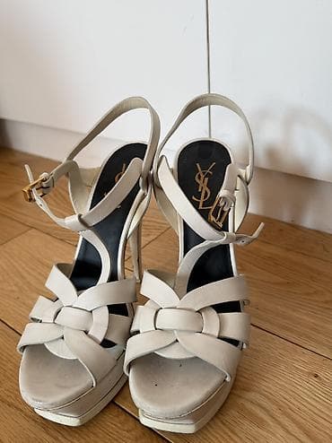 new balans: YSL “Tribute” platformlu qadın sandal kolleksiyası - Model: Saint — 4