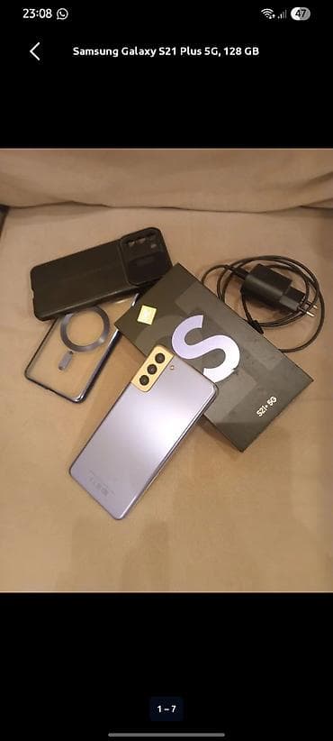 not 10 plus: Samsung Galaxy S21 Plus 5G, 128 GB, Barmaq izi, Face ID — 4