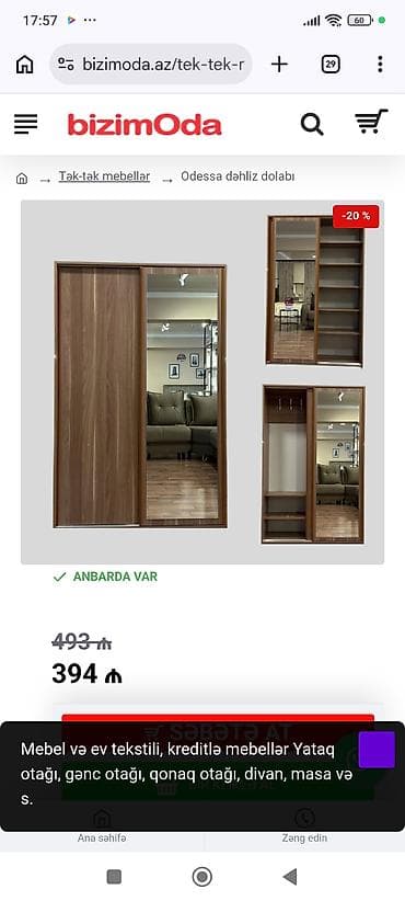 kupə: Yeni, 2 qapılı, Güzgülü, Qəhvəyi, Taxta, Kupe, Düz dolab — 5