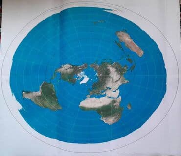 bakının xəritəsi 3d: Азимутальная карта земли. (66x57) — 1