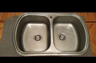 Düzbucaqlı Mətbəx çanağı, Şkafsız, Paslanmaz polad, Ünvandan götürmə, Ödənişli çatdırılma