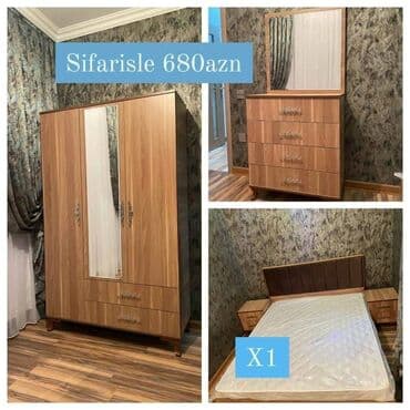 спальная мебель в баку: Sifarisle yatag desti 680AZN. Rəng seçimi var . Dolab ölçüsü — 3