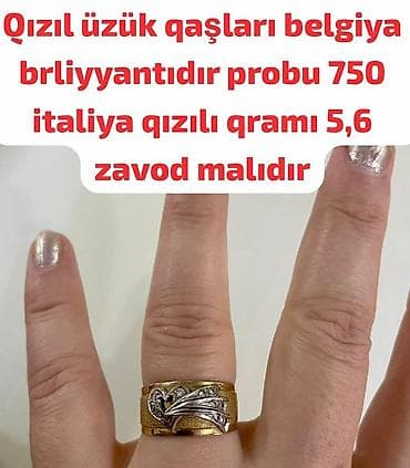 Toy paltarları və aksesuarları: Üzük, Sarı qızıl, 750 Əyar — 1