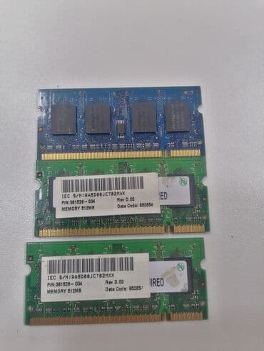 Prosessorlar: Noutbuk ucun ramlar ddr 2 pc2 512mgbayt — 1