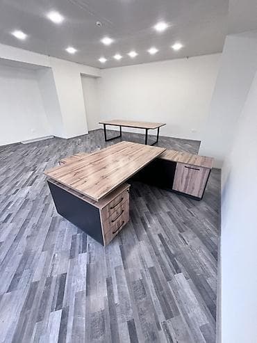 Ofis oturacaqları: Ofis mebel dəsti və dizayn kreslosu - İdarəçi üçün L formalı ofis — 5