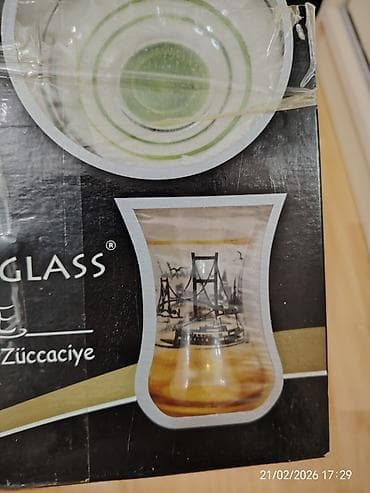 servis: Nahar dəsti, Şüşə, 6 nəfərlik, Türkiyə — 3