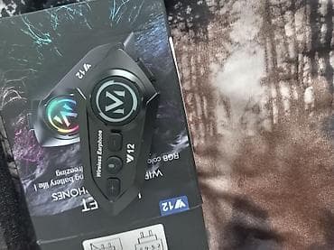 naushnik bluetooth: Məhsul: V12 “Wireless Earphone” motosiklet dəbilqəsi üçün Bluetooth — 1