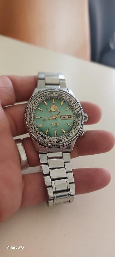 orient saat 1970: Qol saatı, Orient, rəng - Yaşıl — 3