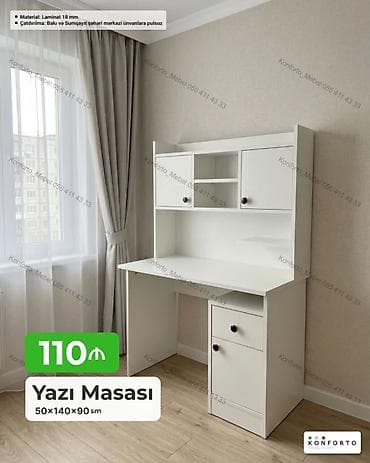 defter: Düz masa, Stulsuz, Polkalı, Siyirməli, Sadə laminat — 1