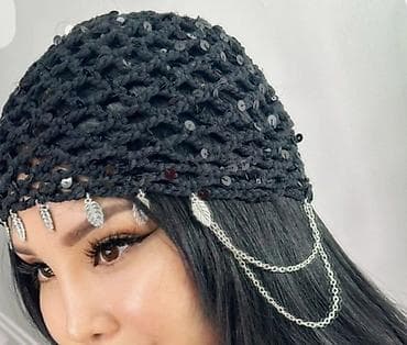 Şəxsi əşyalar: Xəzinə üslubunda toxunma saç toru (crochet hair cap) - Model: əl işi — 5