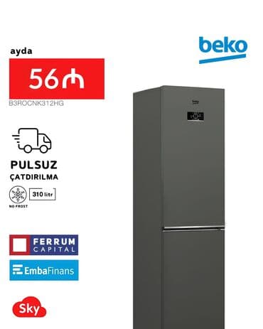 soyuducu satiram: Новый 2 двери Beko Холодильник Продажа, цвет - Серый, Есть кредит — 1