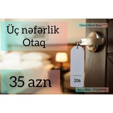 adres: Global Hotel Baku**** Bir gün 20 azn Ekonom o: 20 azn — 4